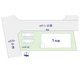 福岡市南区鶴田6期　1号棟の区画図