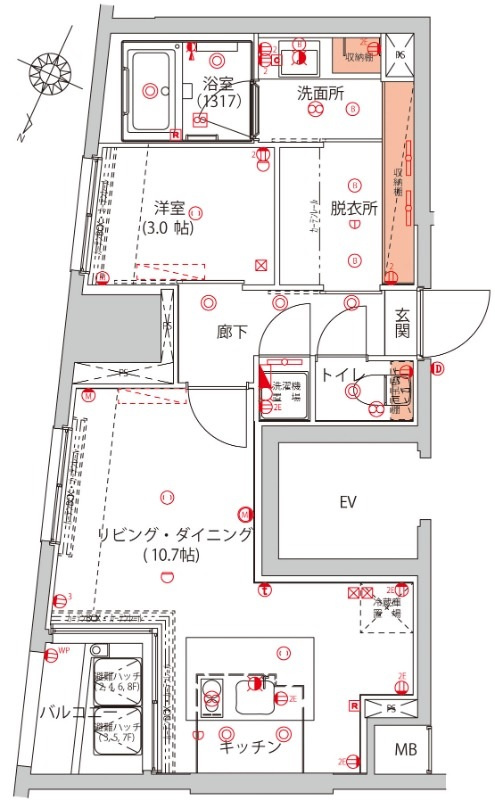 ハーモニーレジデンス千代田岩本町の間取り