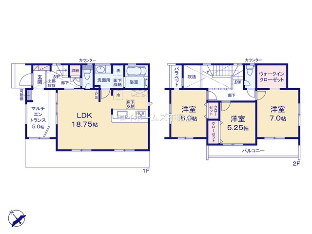 【間取り】 | 豊田市宝町十三塚5-2『仲介料無料』新築戸建て | 1号棟