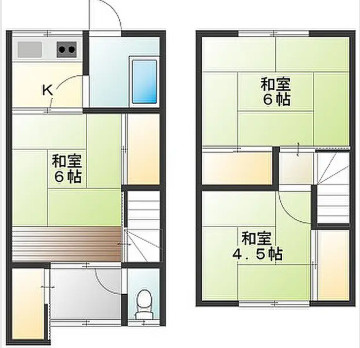 新庄市一棟アパートの間取り
