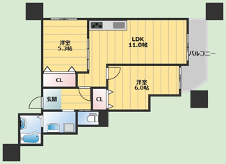【間取り】 | ヴェルメゾン吹田元町