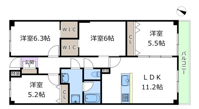 【間取り】 | 千里中央パークヒルズA棟 | エイブルにて取扱い可能な住宅ローンは、全部で10種類以上！お客様にピッタリの住宅ローンを当社のFPよりご案内させて頂きます。住宅ローンのご相談だけでも、お気軽にご相談下さいませ。