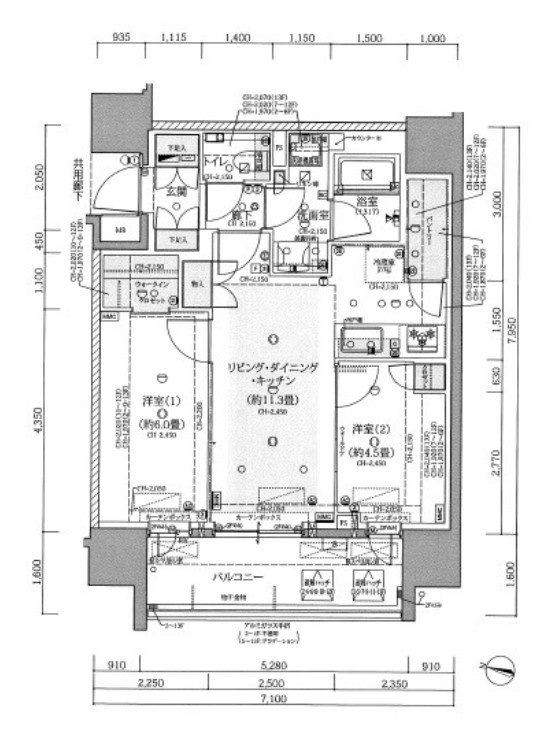 Brillia東中野StationFrontの間取り