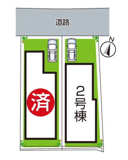 ■19日(土)～23日(祝)現地ご見学可能！　高槻市日吉台六番町　全2邸高槻市日吉台六番町　第3期　新築一戸建ての区画図|全2区画