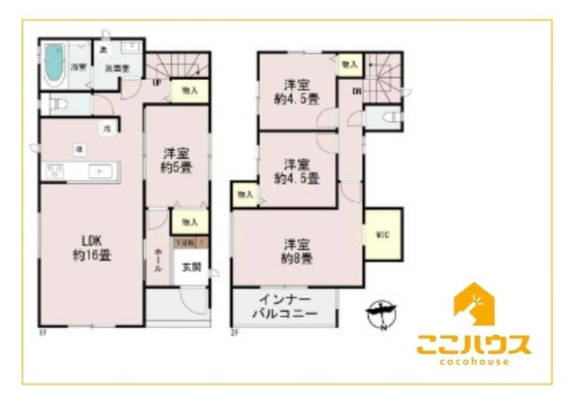 浦添市沢岻1丁目443番　新築戸建て　全5棟　B号棟の間取り|「今から見たい！」当日の見学も大歓迎！