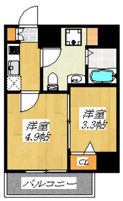 ＲＥＬＵＸＩＡ王子の間取り|2Kのお部屋です☆