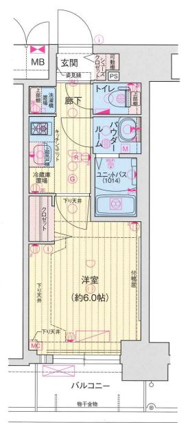 プレサンス梅田東グラッドの間取り