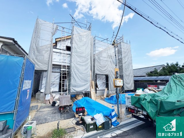 枚方市御殿山町　第1期　新築一戸建ての外観|周辺は落ち着いた街並みの住宅地！子育てがしやすい住環境です！まだ未完成ですが、現地でしかわからない事もございます。是非一度ご覧ください。