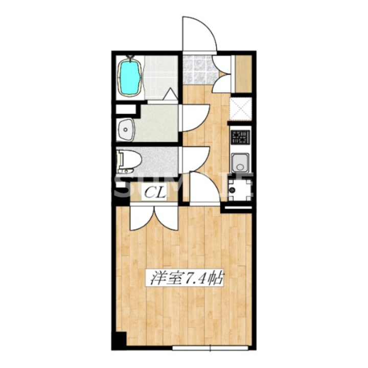 レピュア王子神谷レジデンスの間取り|充実設備の１K