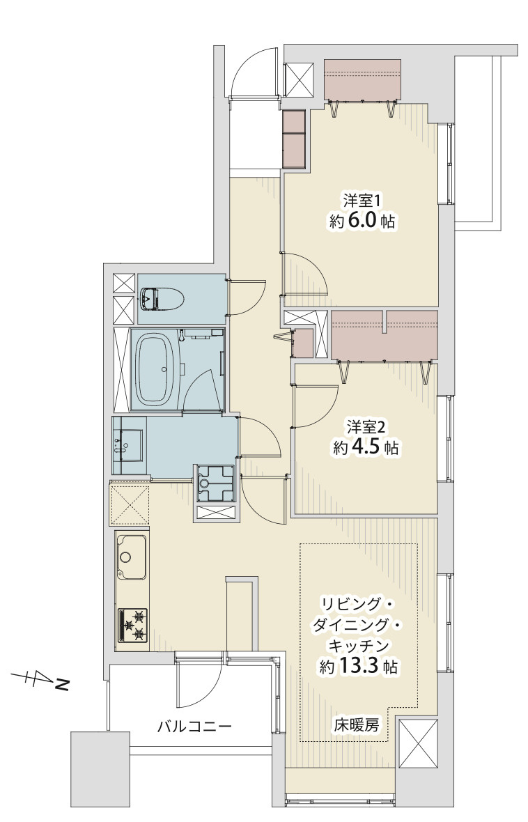 ファミールヒルズ本郷東大前　6Fの間取り