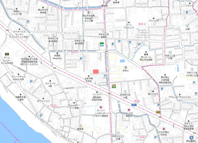 中区平井5丁目　1区画の地図