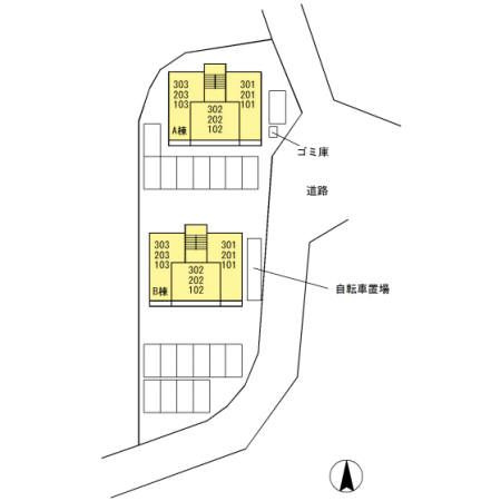 プルミエ　B棟の区画図