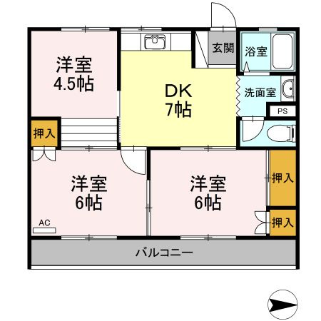 大森サンハイムの間取り