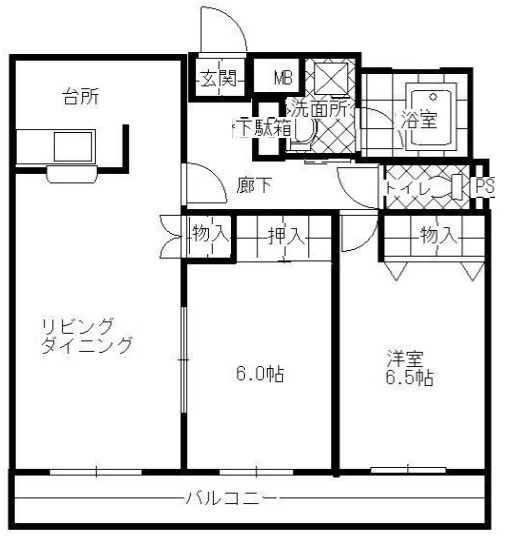 グレース新城Ⅱの間取り|間取りです。