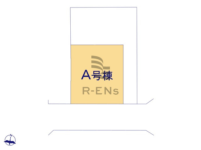 【区画図】 | 練馬区大泉学園町８丁目　新築戸建て　A号棟 | 南側道路に面し、陽光あふれる明るく開放的な住環境です
