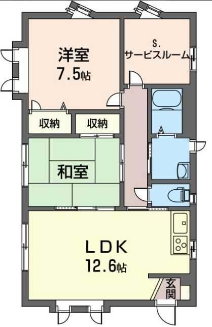 木村邸A棟　駅近　最上階　1フロア1住戸の間取り