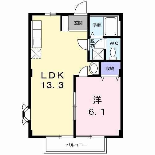 パストラル早苗・Ｂの間取り|間取図