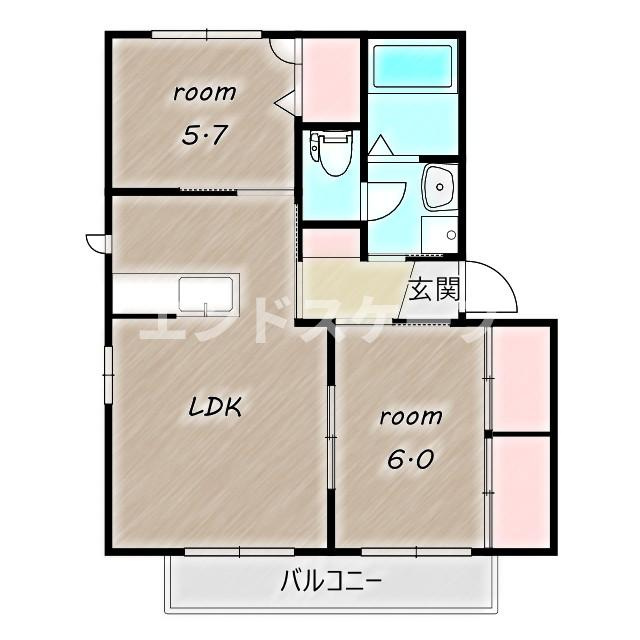 アスナロBの間取り|高崎、前橋のお部屋探しはエンドスケープまで！お客様の理想お聞かせ下さい♪