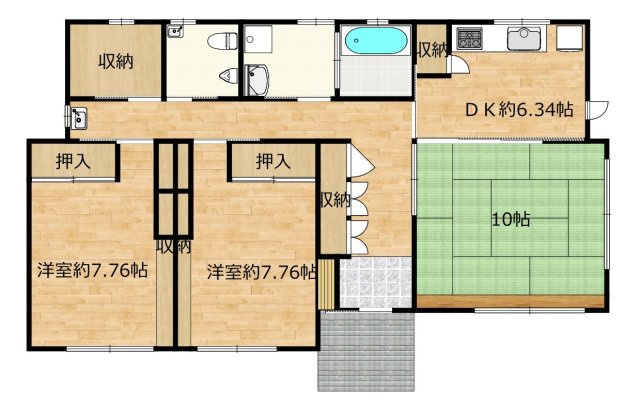 中古戸建　郡山市安積町笹川字北向　安積第三小・安積第二中の間取り|図面と現況が異なる場合は、現況を優先とさせていただきます。