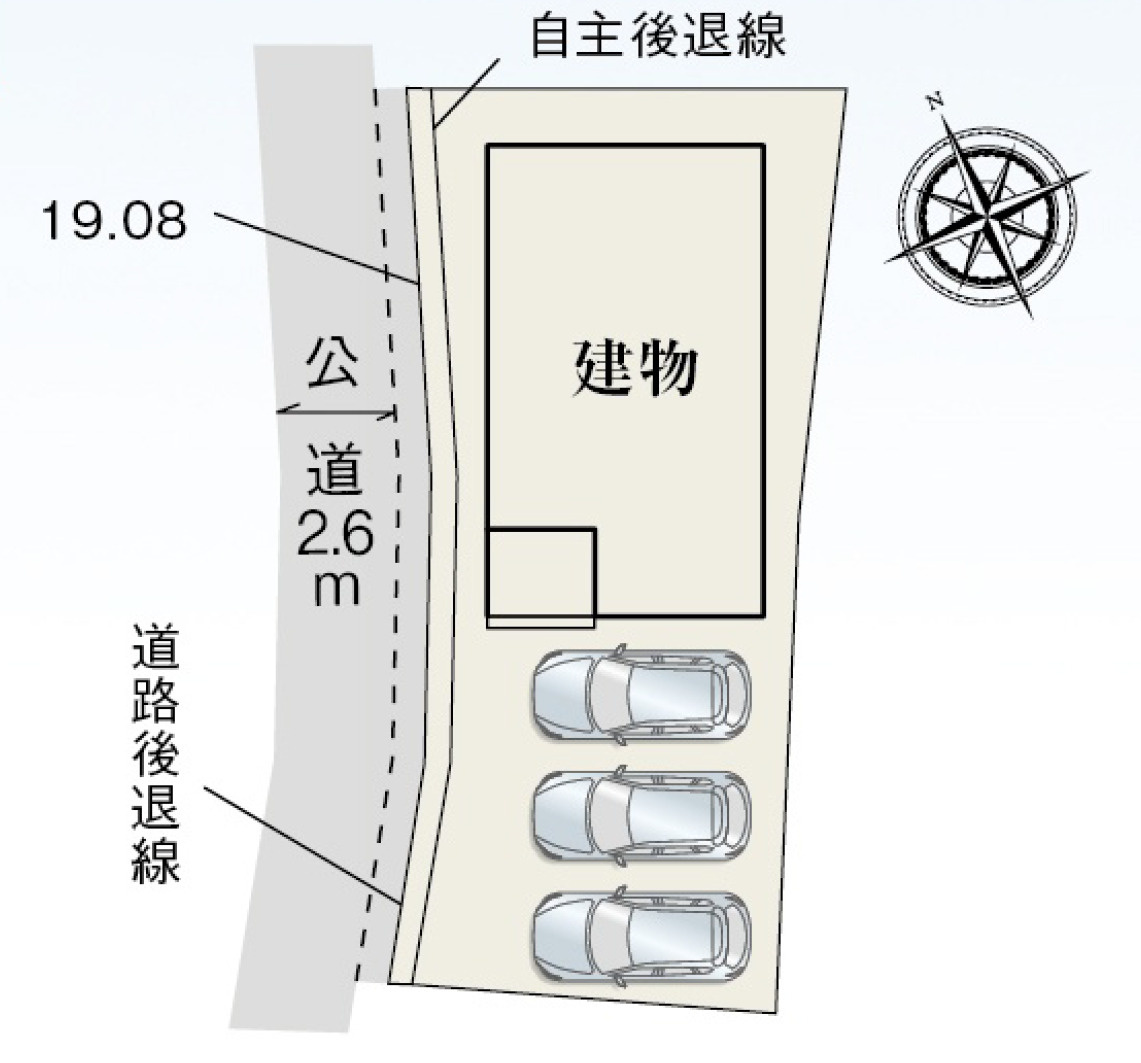 新築戸建　清水町長沢　全1棟　1号棟の区画図