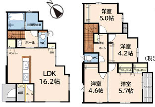 福岡市中央区小笹5丁目2期　２号棟の間取り