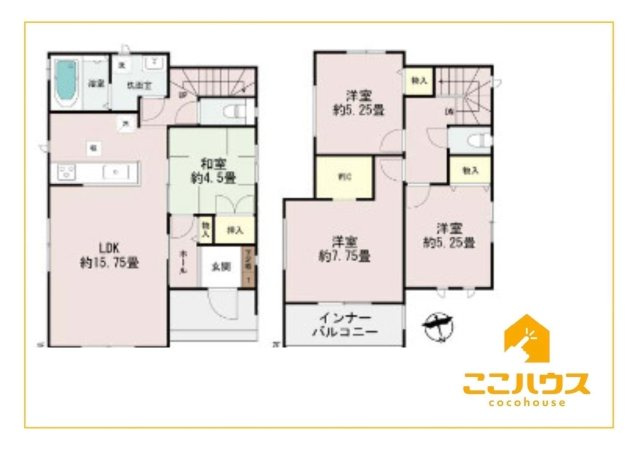 浦添市沢岻1丁目443番　新築戸建て　全5棟　C号棟の間取り|「今から見たい！」当日の見学も大歓迎！