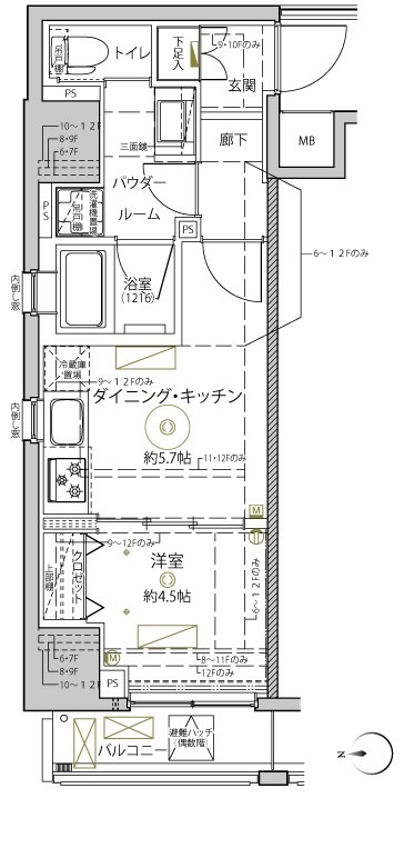 クレイシア秋葉原ラグゼスウィートの間取り