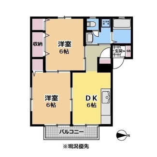 【間取り】 | サンライトフラッツＢ棟