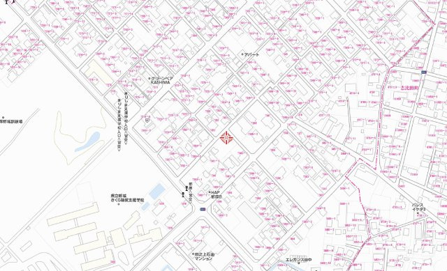 【土地図】 | 都城市都原町土地　728万円