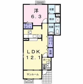【間取り】 | グランデ・フィオーレ　ⅡーＤ