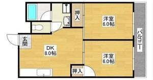 コーポみやざき長居の間取り