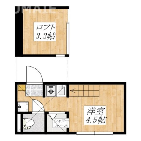 ハーモニーテラス西ヶ原Ⅲの間取り|ロフト付きのお部屋です★