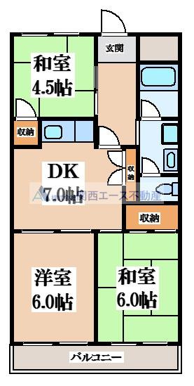 【間取り】 | 西岩崎コーポ