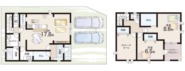 ■枚方市交北　新築一戸建ての間取り|1号地