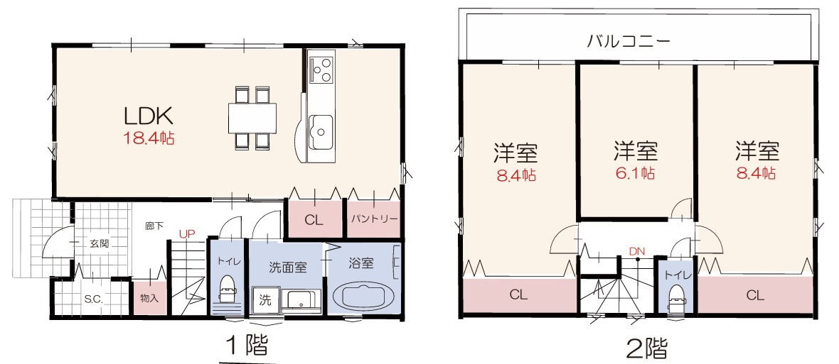 【仲介手数料無料】入間市下藤沢　新築戸建　全1棟の間取り