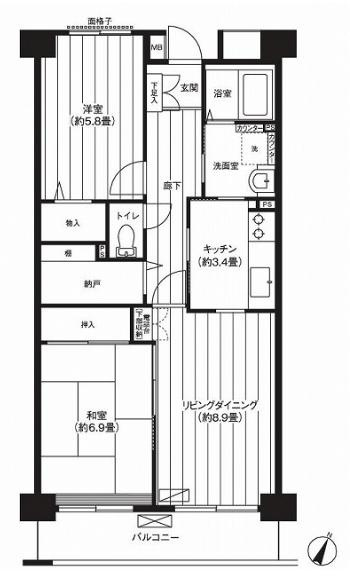 コーポレート浦和別所の間取り