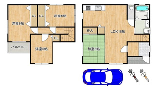 【間取り】 | 阿弥　中古戸建