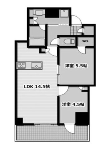 シエリアタワー大阪堀江の間取り