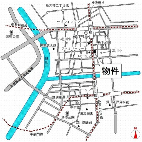 アクタス森下の地図