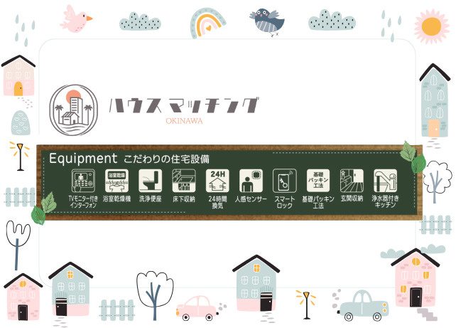 リーブルガーデン南城市玉城前川・１号棟の区画図|こだわりの住宅設備