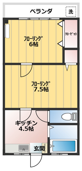 【間取り】 | 第1サンシャイン関原