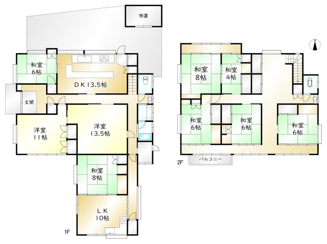 里山辺　売中古住宅の間取り
