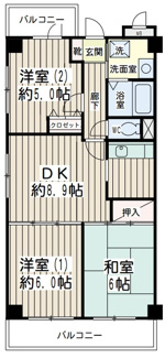 【間取り】 | ノーブル蓮沼 | 間取りです。
