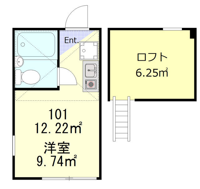 クレール上野の間取り