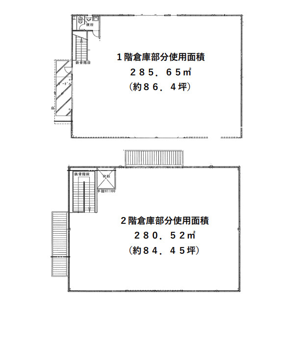 西段川原町貸倉庫の間取り
