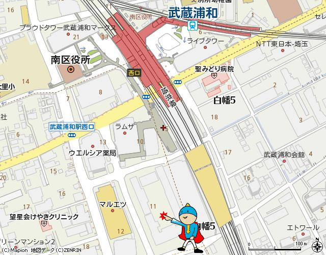 武蔵浦和SKY&GARDENの地図