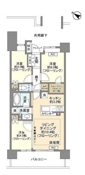 武蔵浦和SKY&GARDENの間取り