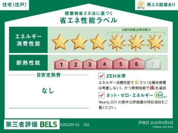 アルカディアⅢの省エネ性能ラベル