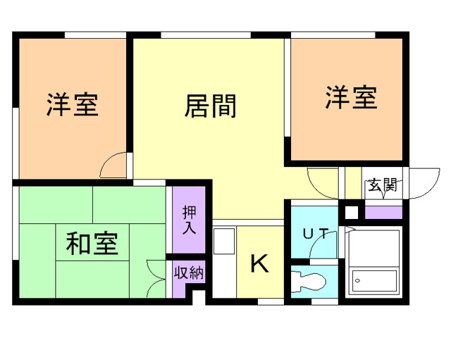 ひまわりハイツの間取り