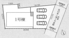 幸手市下吉羽第1　新築一戸建て　クレイドルガーデンの区画図|全1棟